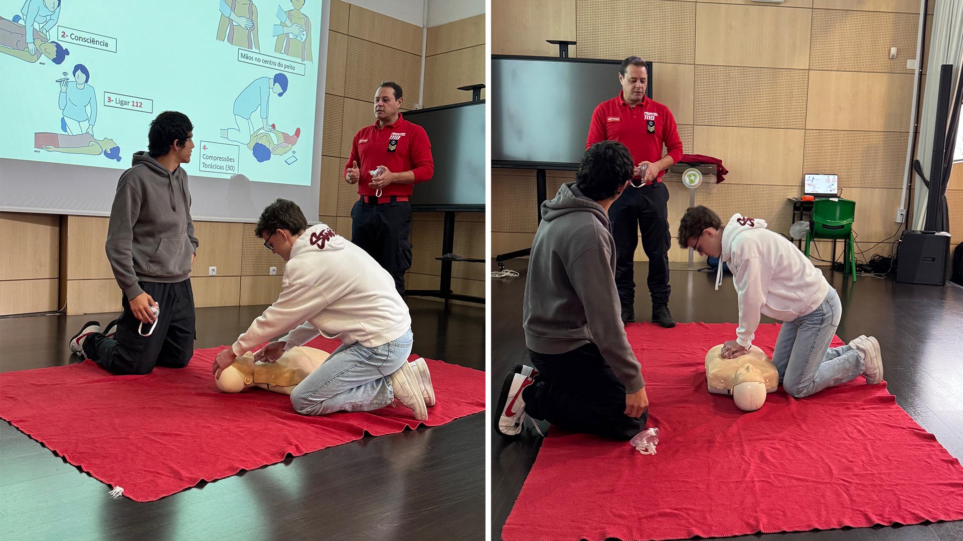Palestra sobre Suporte Básico de Vida para o 9.º ano